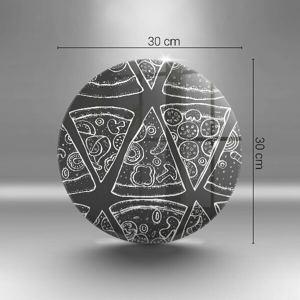 Skärbräda glas unik Pizza illustration