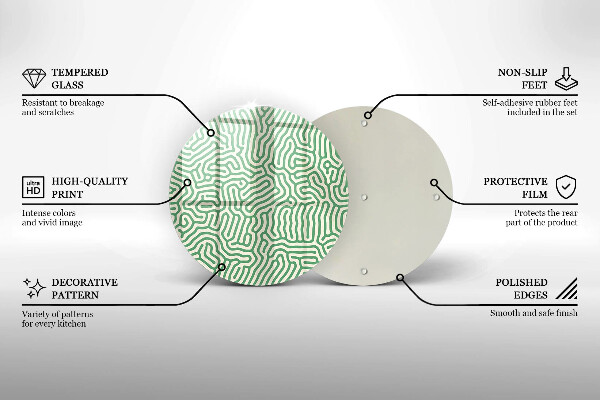 Skärbräda glas unik Abstrakta linjer