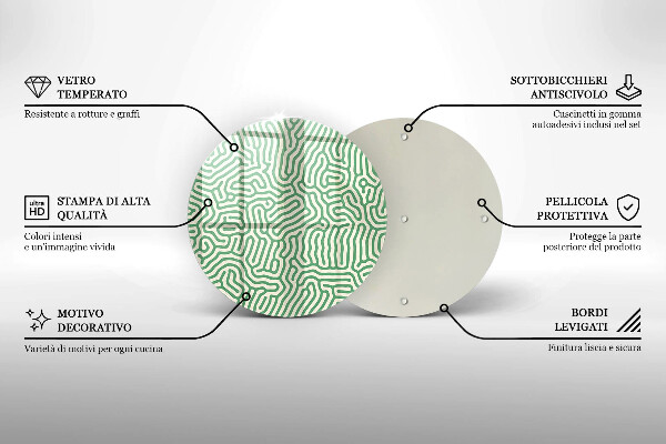 Skärbräda glas unik Abstrakta linjer