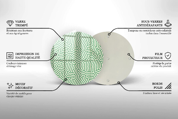 Skärbräda glas unik Abstrakta linjer