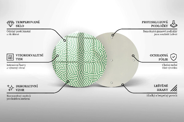Skärbräda glas unik Abstrakta linjer