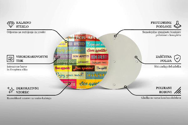 Skärbräda glas unik Undertexter Bon appetit språk