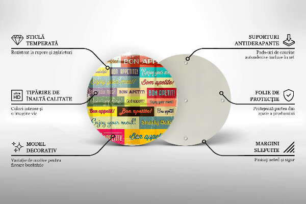 Skärbräda glas unik Undertexter Bon appetit språk