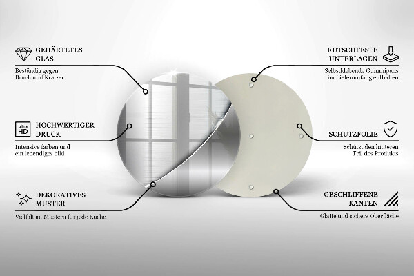 Skärbräda glas unik Metallformer