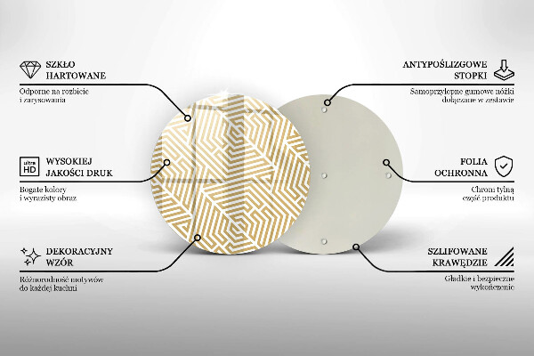 Skärbräda glas unik Geometriska linjer