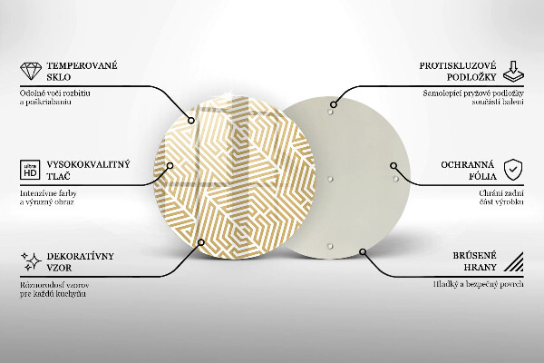 Skärbräda glas unik Geometriska linjer