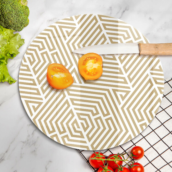 Skärbräda glas unik Geometriska linjer