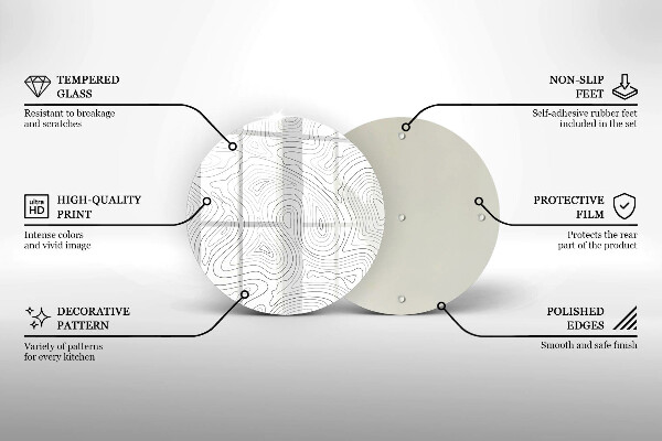Skärbräda glas unik Abstrakta former