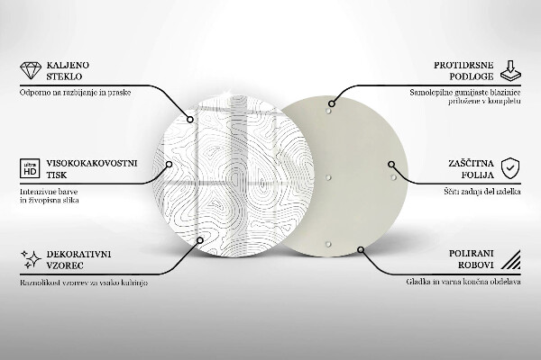 Skärbräda glas unik Abstrakta former