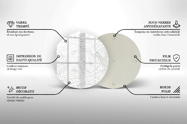 Skärbräda glas unik Abstrakta former