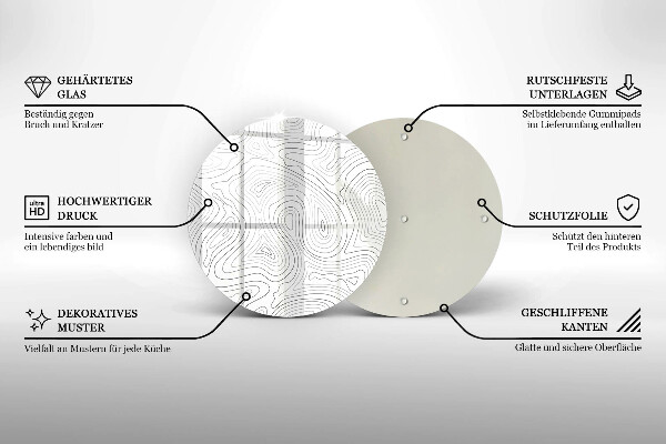 Skärbräda glas unik Abstrakta former