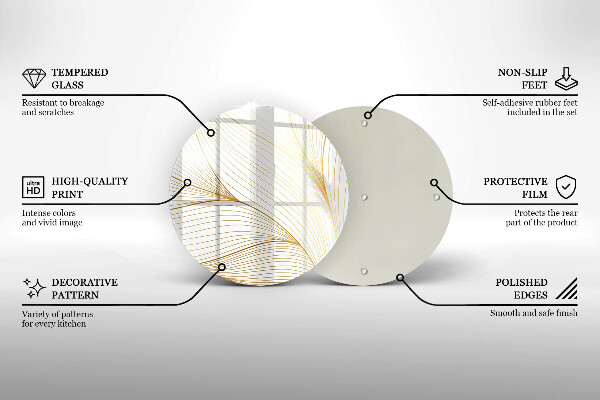 Skärbräda glas unik Modernt linjemönster