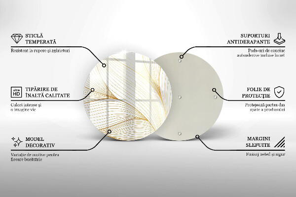 Skärbräda glas unik Modernt linjemönster
