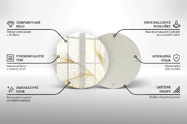 Skärbräda glas unik Modernt linjemönster