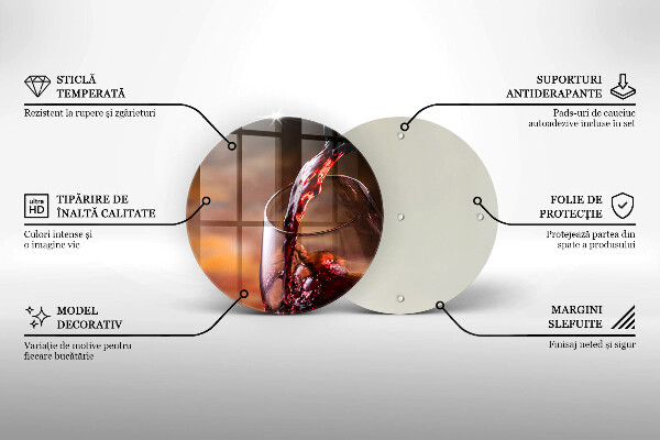 Skärbräda glas unik Rött vin och ett glas