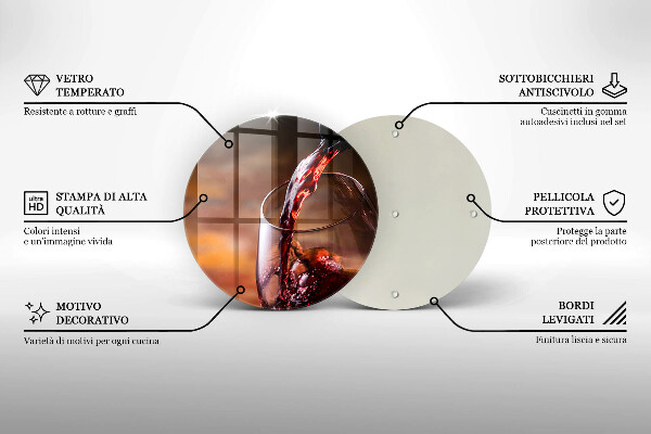 Skärbräda glas unik Rött vin och ett glas