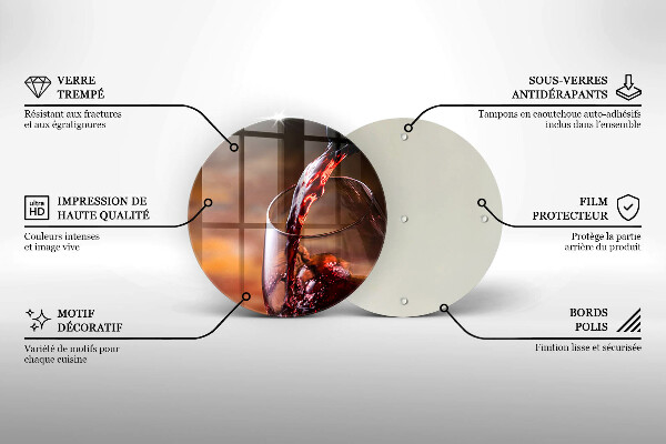 Skärbräda glas unik Rött vin och ett glas