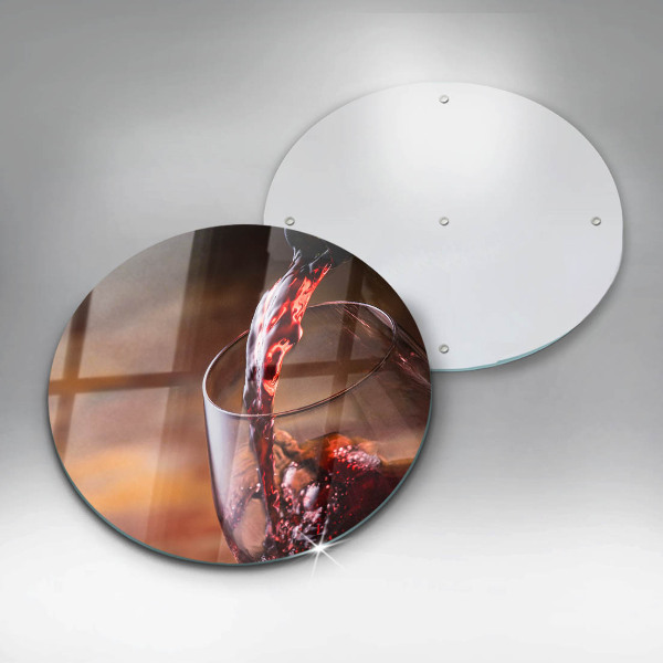 Skärbräda glas unik Rött vin och ett glas