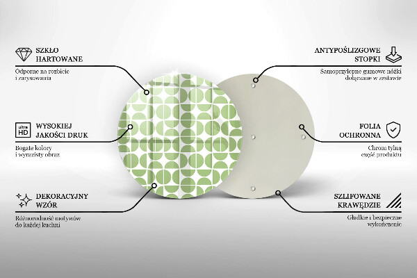 Skärbräda glas unik Mönster av boho-former