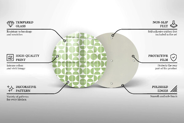 Skärbräda glas unik Mönster av boho-former