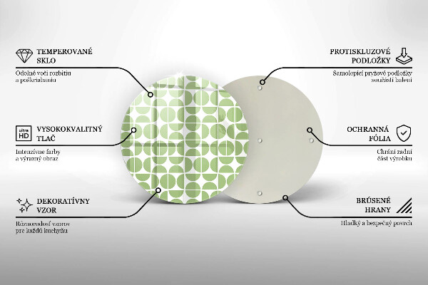 Skärbräda glas unik Mönster av boho-former