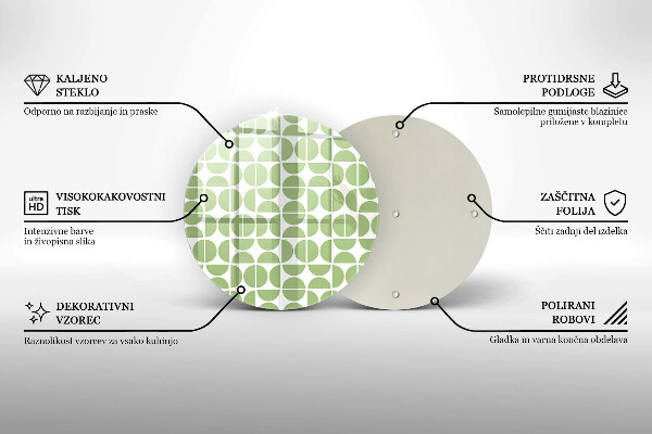 Skärbräda glas unik Mönster av boho-former