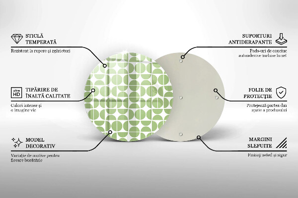 Skärbräda glas unik Mönster av boho-former