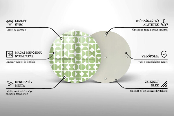 Skärbräda glas unik Mönster av boho-former