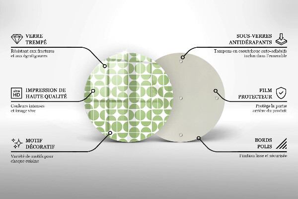 Skärbräda glas unik Mönster av boho-former