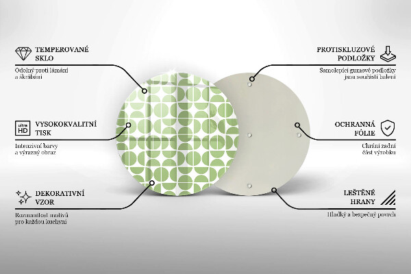 Skärbräda glas unik Mönster av boho-former