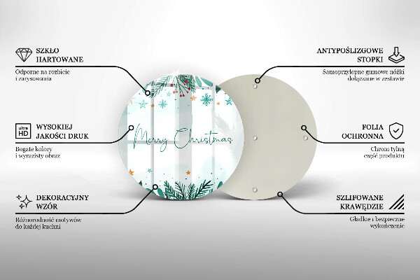 Skärbräda glas unik God jul inskription