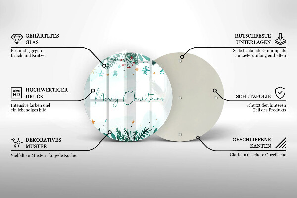 Skärbräda glas unik God jul inskription