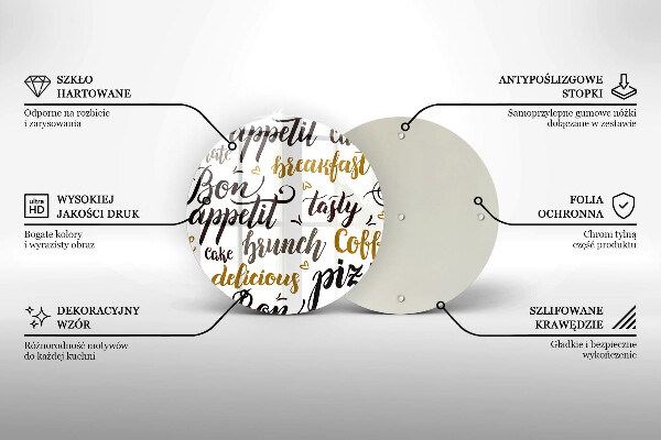 Skärbräda glas unik God aptit undertexter