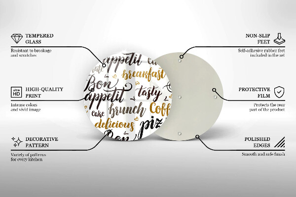 Skärbräda glas unik God aptit undertexter