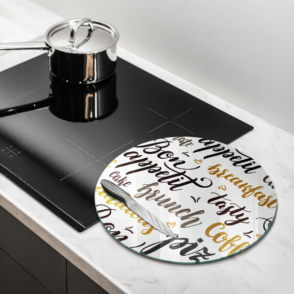 Skärbräda glas unik God aptit undertexter