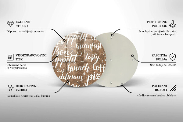 Skärbräda glas unik God aptit undertexter