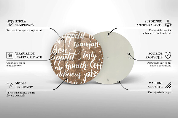 Skärbräda glas unik God aptit undertexter