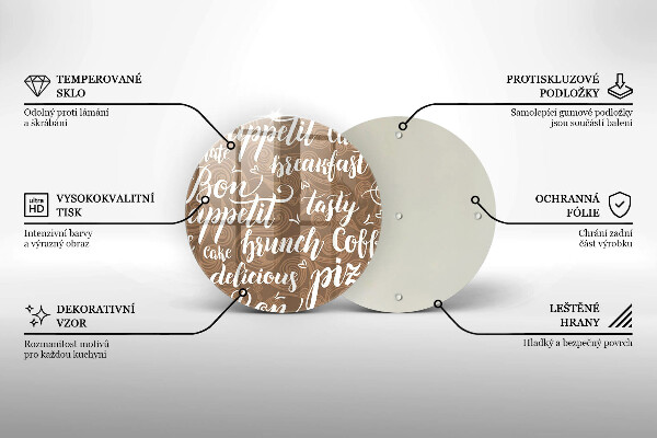 Skärbräda glas unik God aptit undertexter