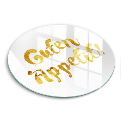 Skärbräda glas unik Inskriptionen Guten Appetit!