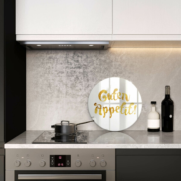 Skärbräda glas unik Inskriptionen Guten Appetit!