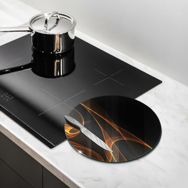 Skärbräda glas unik Abstrakta linjer