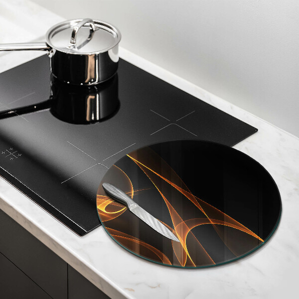 Skärbräda glas unik Abstrakta linjer