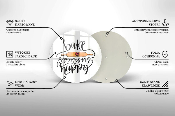 Skärbräda glas unik Baka någon glad