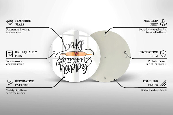 Skärbräda glas unik Baka någon glad