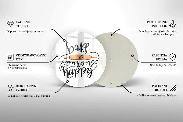 Skärbräda glas unik Baka någon glad