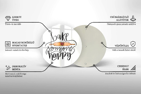 Skärbräda glas unik Baka någon glad