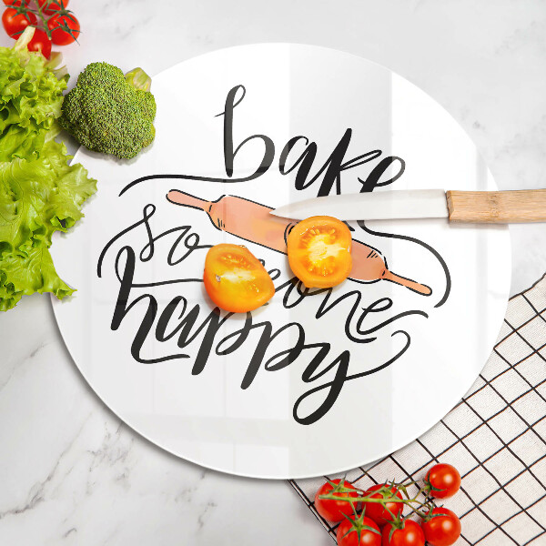 Skärbräda glas unik Baka någon glad