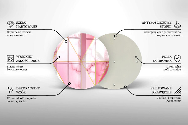 Skärbräda glas unik Geometrisk marmor