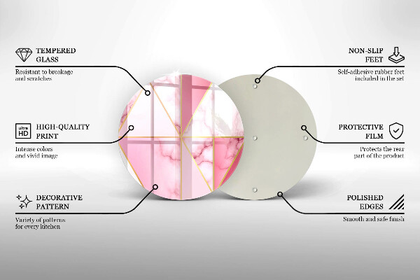 Skärbräda glas unik Geometrisk marmor