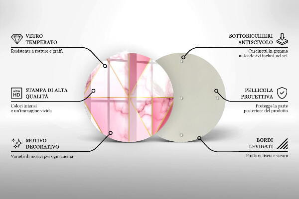 Skärbräda glas unik Geometrisk marmor